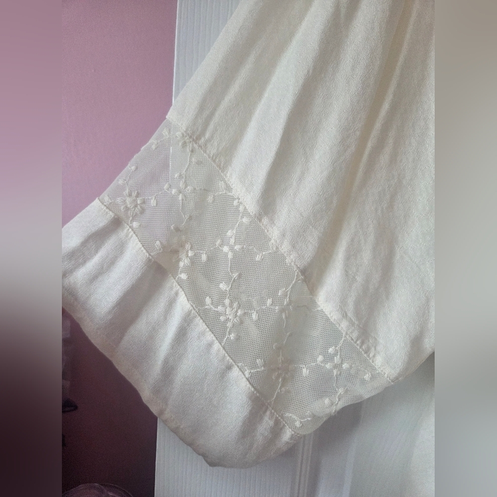 Elegant Cream Lace Kimono Cardigan Size XS - Picture 3 of 5